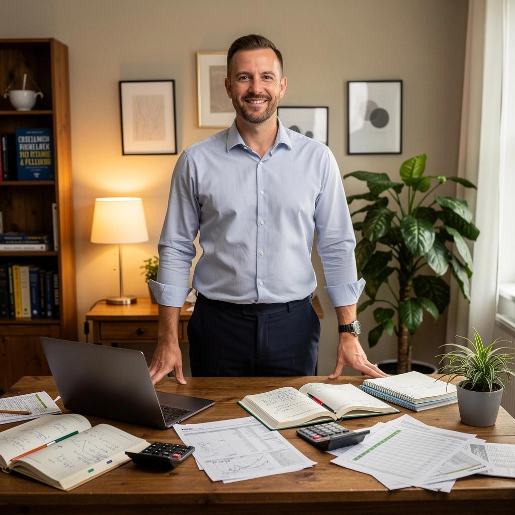 Költségvetési tervezés folyamatának ábrázolása, amely lépésről lépésre bemutatja a pénzügyi célok elérését.